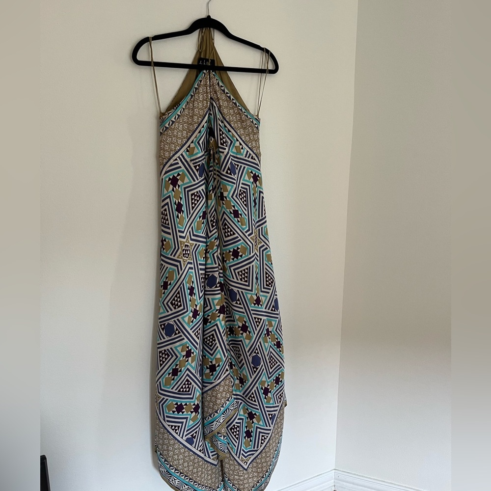 Nicole Miller graphic silk dress